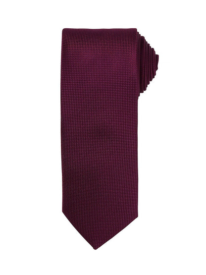Micro Waffle Tie Premier Aubergine