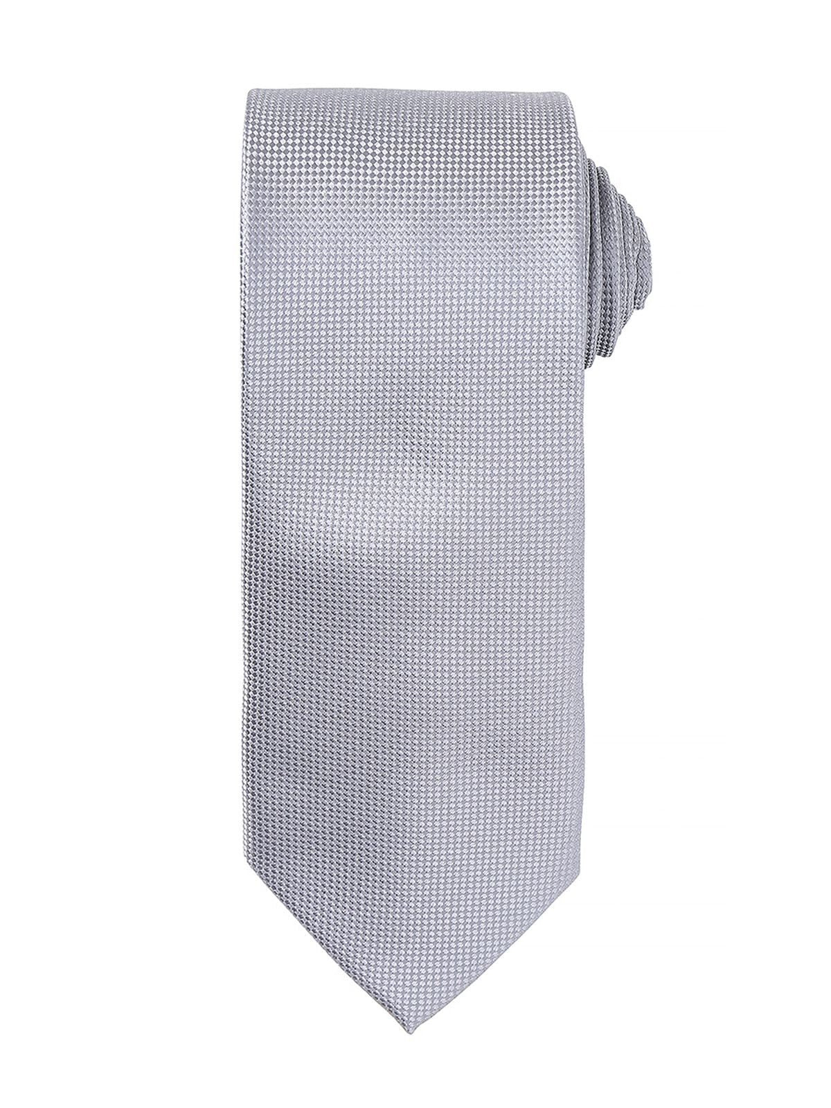 Micro Waffle Tie Premier Silver