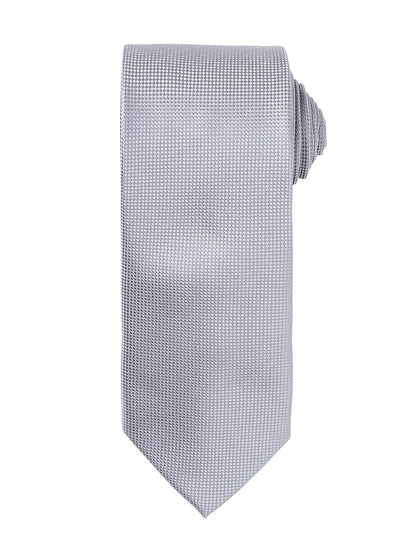 Micro Waffle Tie Premier Silver