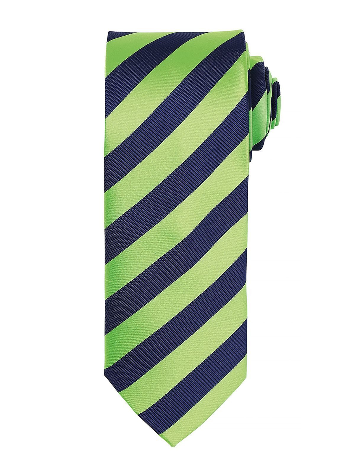 Club Stripe Tie Premier Lime/Navy
