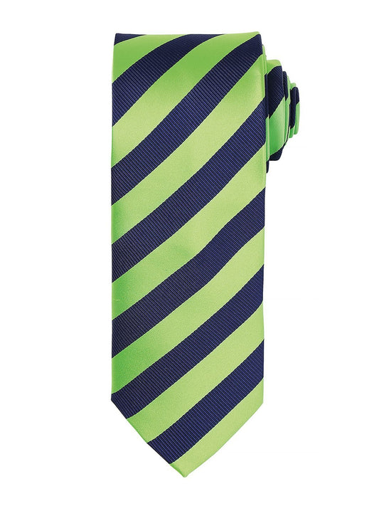 Club Stripe Tie Premier Lime/Navy