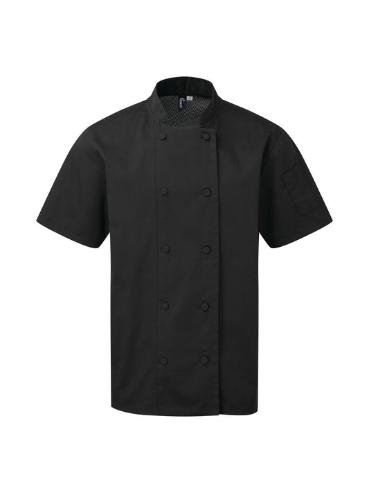 Chef's Coolchecker® Short Sleeve Jacket Premier Black