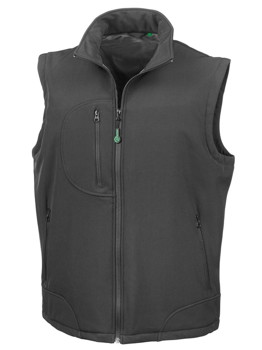 Recycled 3-Layer Softshell Bodywarmer Result Black/Black