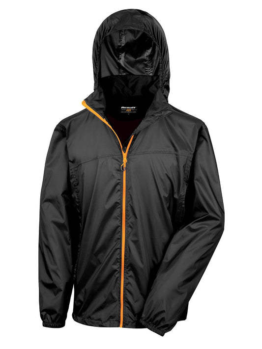 HDi Quest Lightweight Stowable Jacket Result Black/Orange