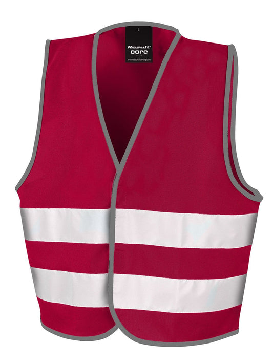 Junior Enhanced Visibility Vest Result Burgundy