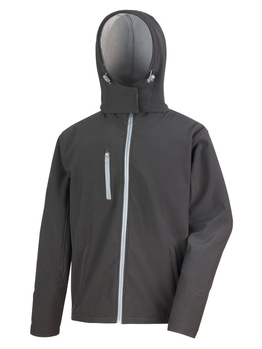 TX Performance Hooded Softshell Jacket Result Black/Grey