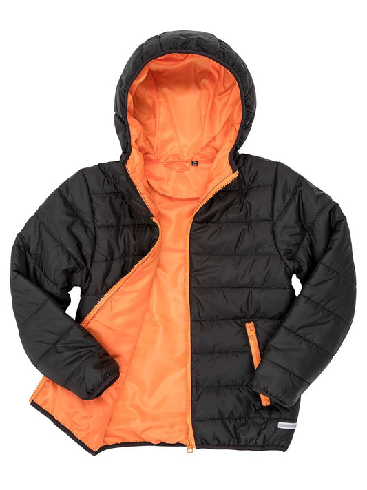 Core Junior Padded Jacket Result Black/Orange