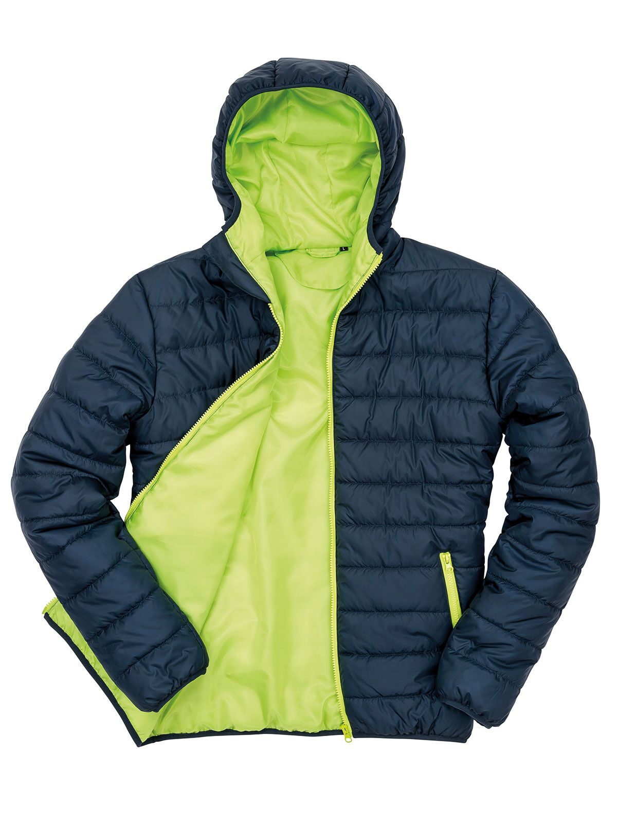 Soft Padded Jacket Result Navy/Lime