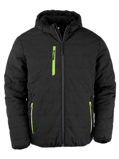Black Compass Padded Winter Jacket Result Black/Lime