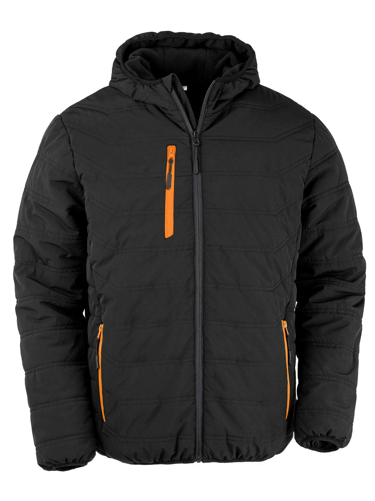 Black Compass Padded Winter Jacket Result Black/Orange
