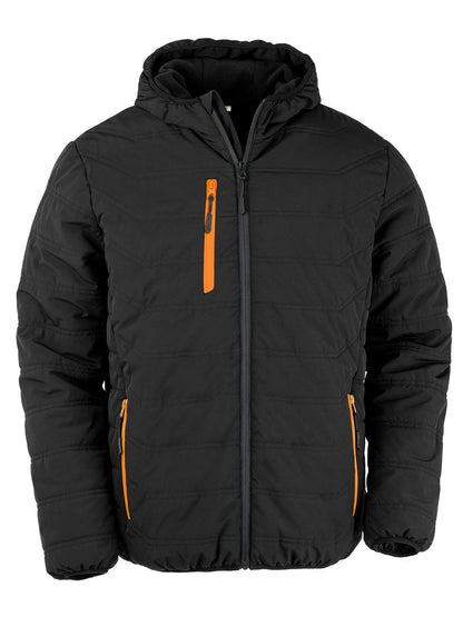 Black Compass Padded Winter Jacket Result Black/Orange