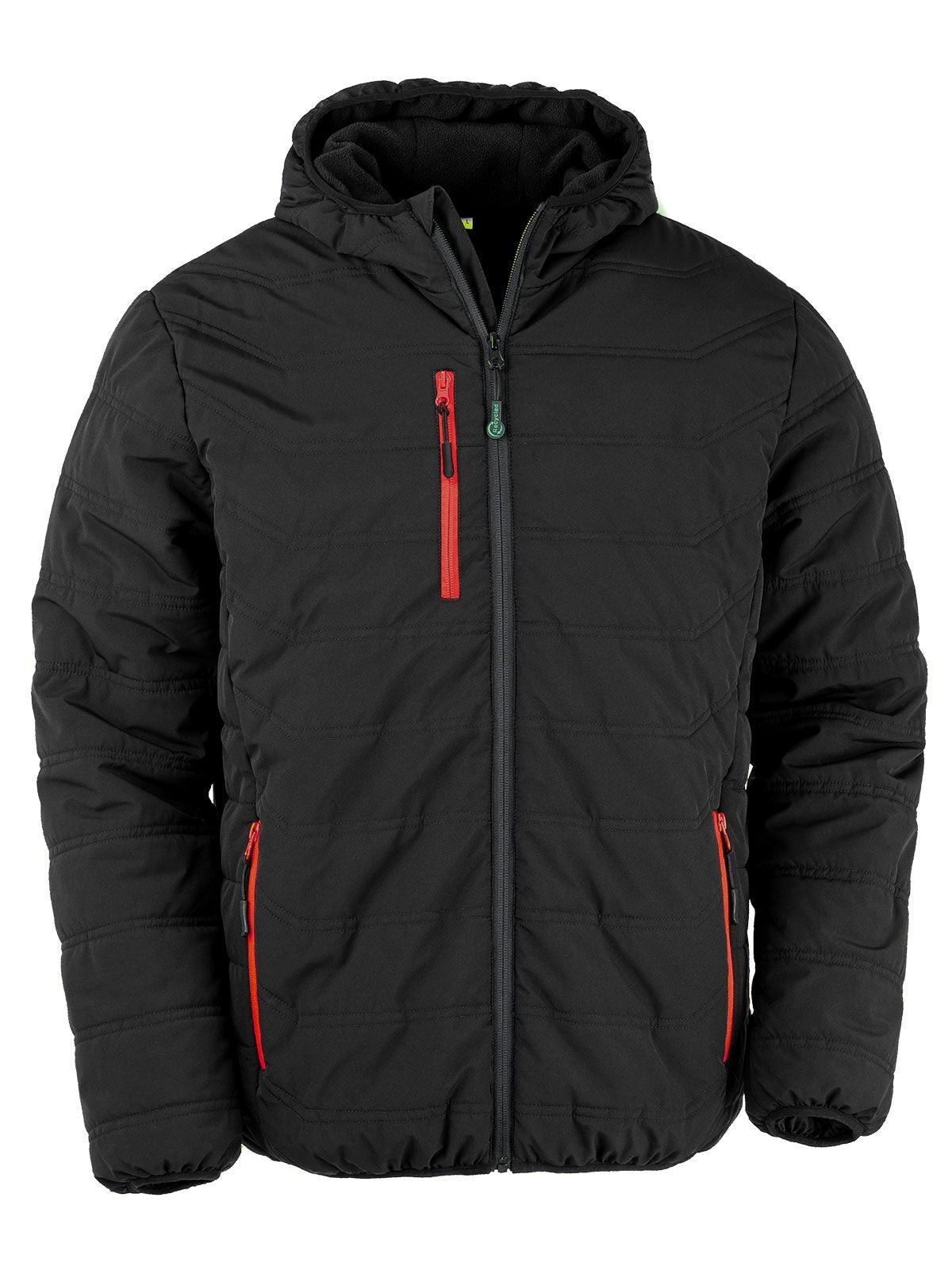 Black Compass Padded Winter Jacket Result Black/Red