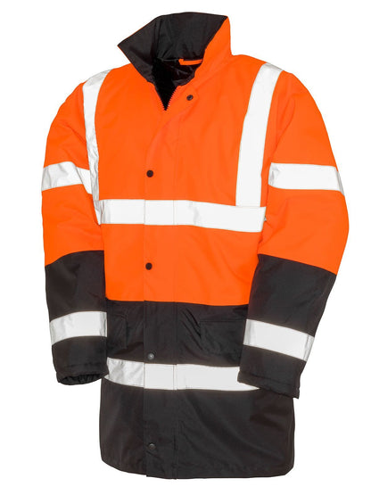 Motorway 2-Tone Safety Coat Result Orange/Black