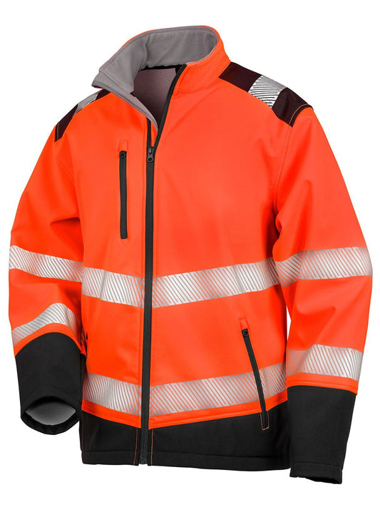 Printable Ripstop Safety Softshell Result Orange/Black