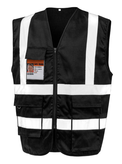 Heavy Duty Polycotton Security Vest Result Black
