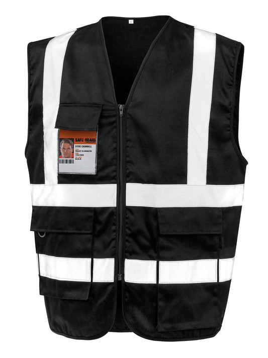 Heavy Duty Polycotton Security Vest Result Black