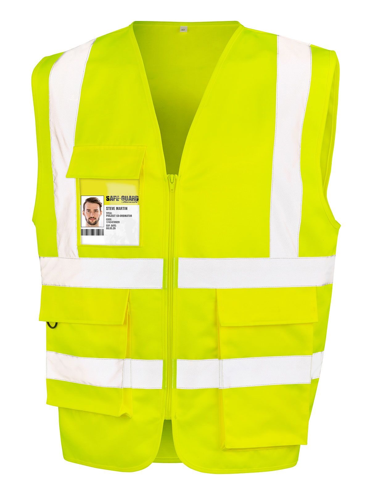 Heavy Duty Polycotton Security Vest Result Fluo Yellow