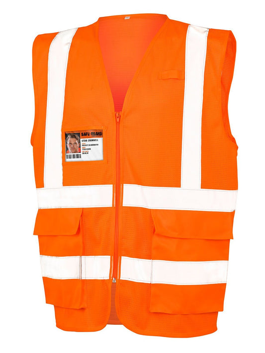 Executive Cool Mesh Safety Vest Result Fluo Orange