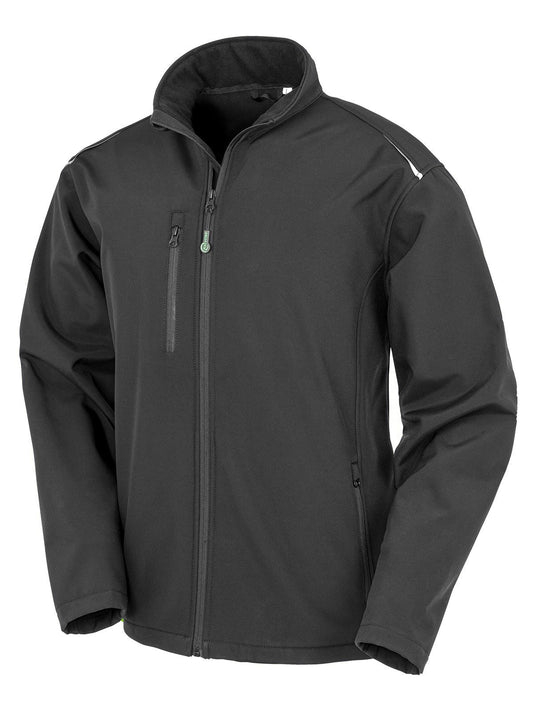 Recycled 3-Layer Printable Softshell Jacket Result Black