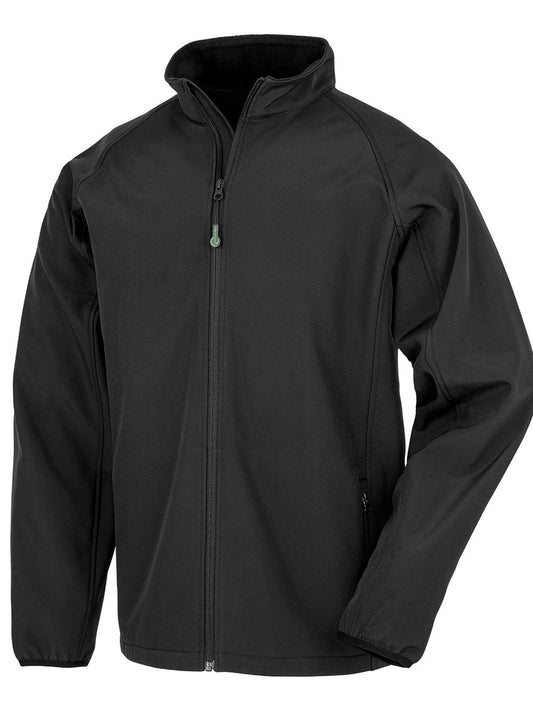 Men's Recycled 2 Layer Printable Softshell Jacket Result Black