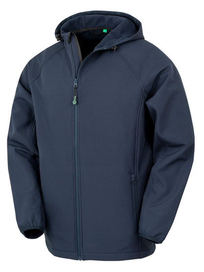 Recycled printable 3-layer hooded softshell Result Navy