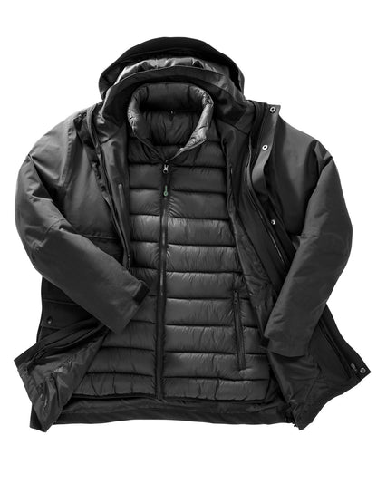 RECYCLED 3-IN-1 PADDED RIPSTOP JACKET Result Black