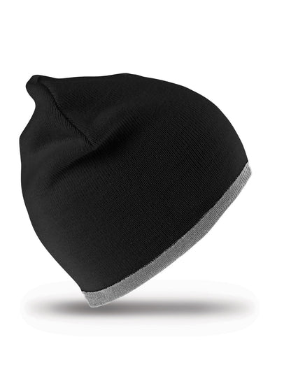 SOFT FEEL REVERSIBLE CUFFLESS BEANIE Result Black/Grey