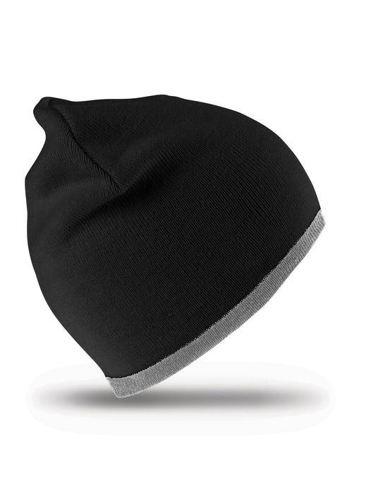 SOFT FEEL REVERSIBLE CUFFLESS BEANIE Result Black/Grey