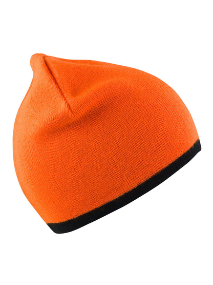 SOFT FEEL REVERSIBLE CUFFLESS BEANIE Result Orange/Black