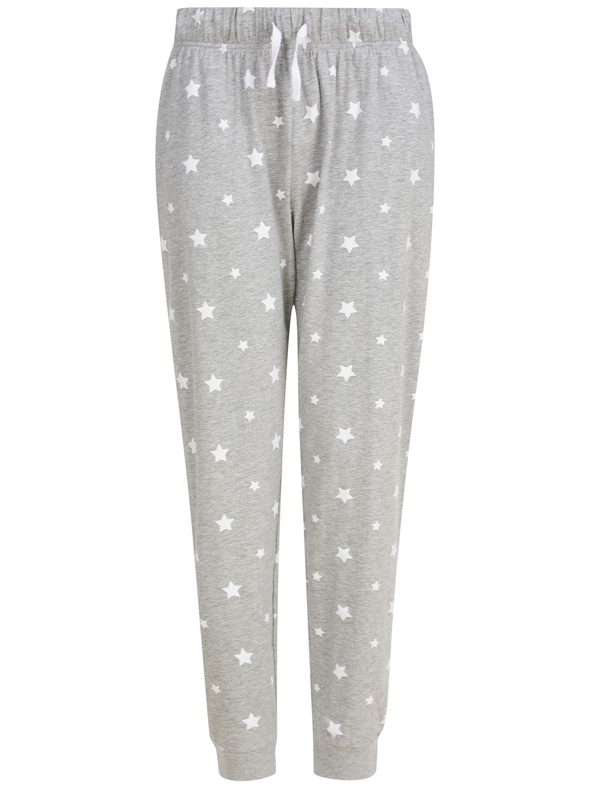Unisex cuffed lounge pants SF Clothing Heather Grey/White Stars