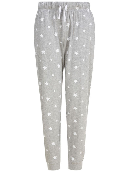 Unisex cuffed lounge pants SF Clothing Heather Grey/White Stars