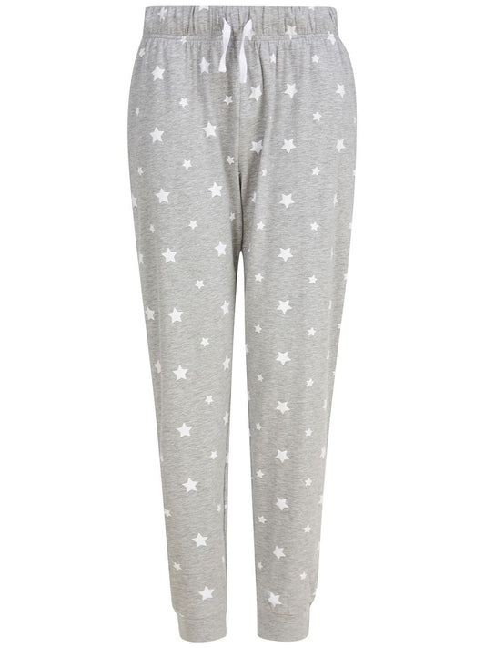 Unisex cuffed lounge pants SF Clothing Heather Grey/White Stars