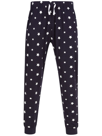 Unisex cuffed lounge pants SF Clothing Navy/White Stars