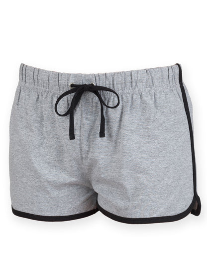 Ladies Retro Shorts SF Clothing Heather Grey/Black