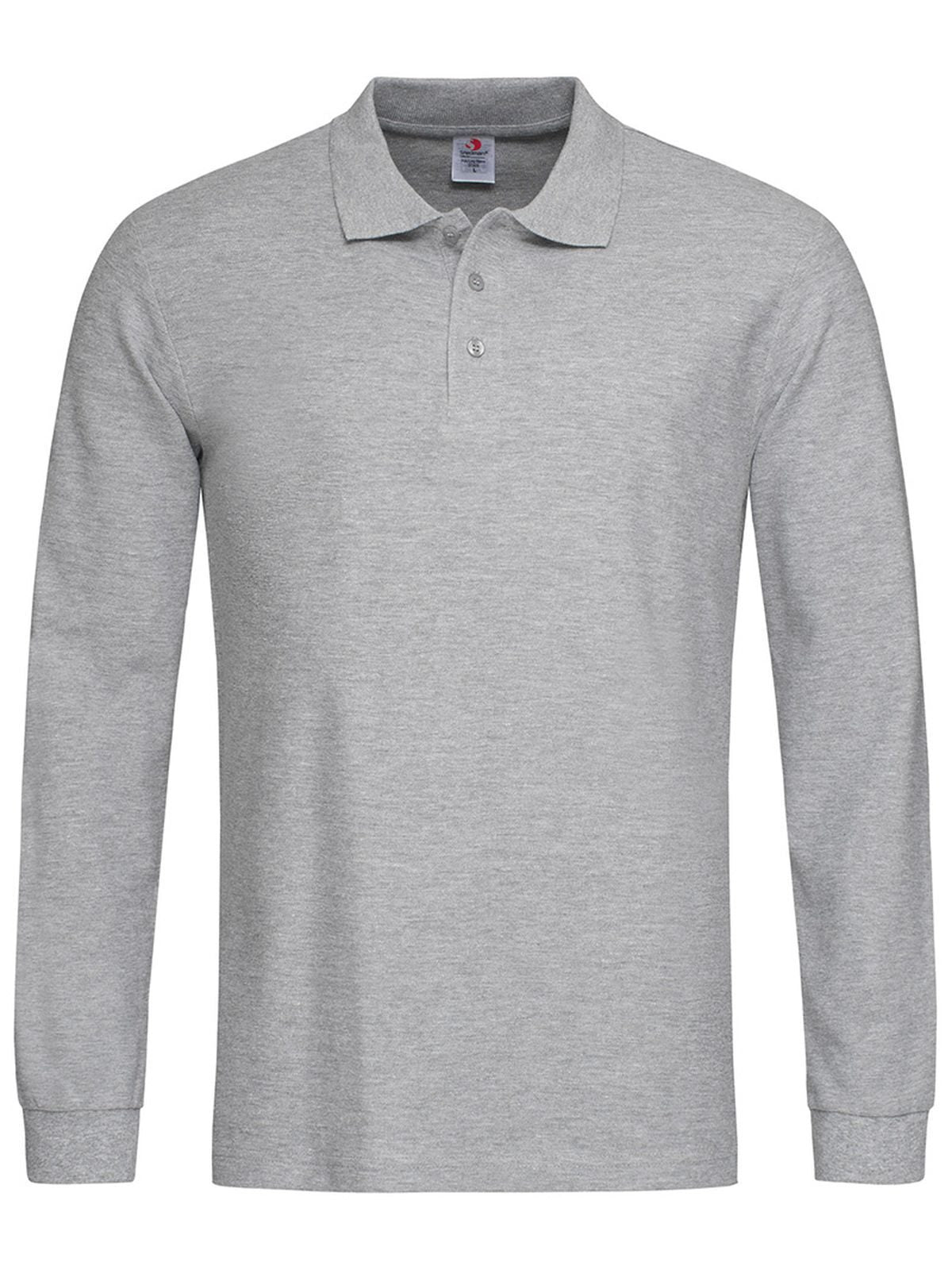 Polo Long Sleeve Stedman Grey Heather