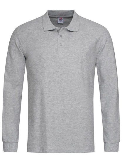 Polo Long Sleeve Stedman Grey Heather