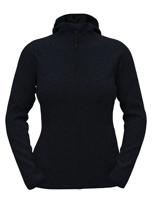 Lux Hooded Knit Fleece Jacket Stedman Blue Midnight Heather