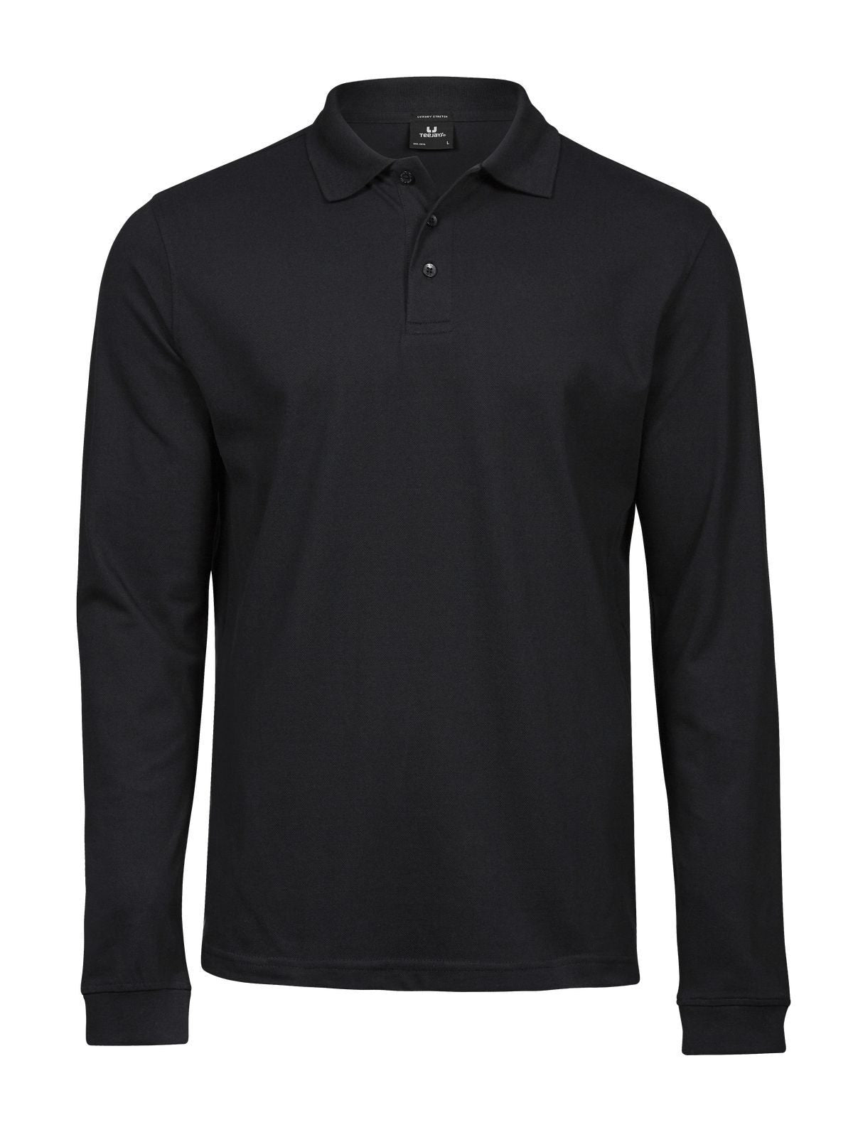 Luxury Stretch Long Sleeve Polo Tee Jays Black