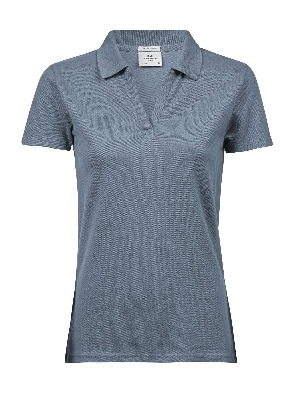 Women Luxury Stretch V Polo Tee Jays Flint Stone