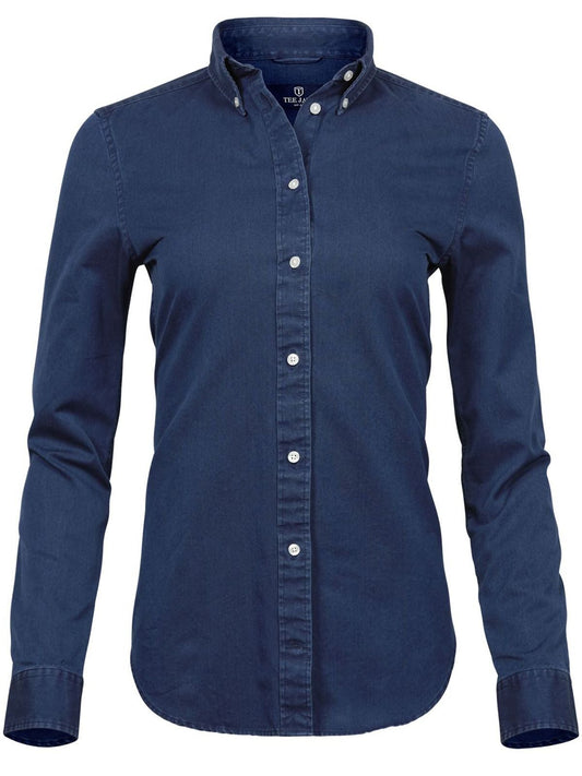 Ladies Casual Twill Shirt Tee Jays Indigo