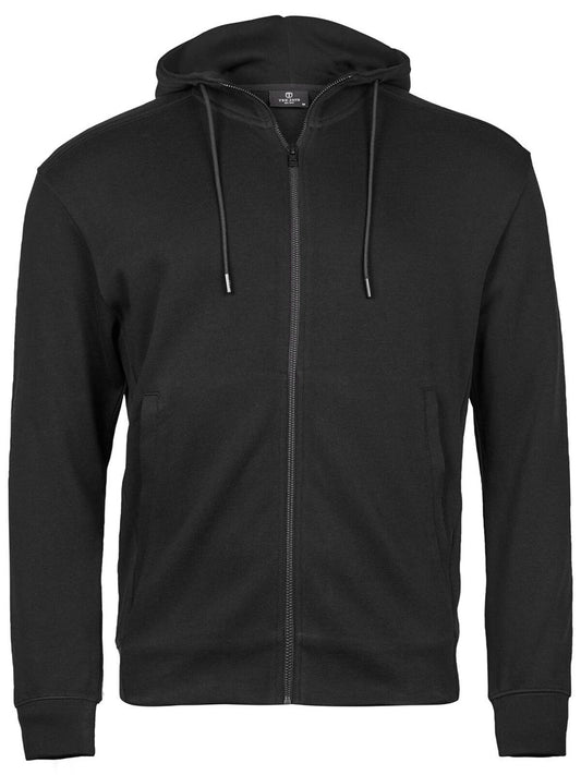 Ribbed Interlock Hooded Full Zip Tee Jays Black