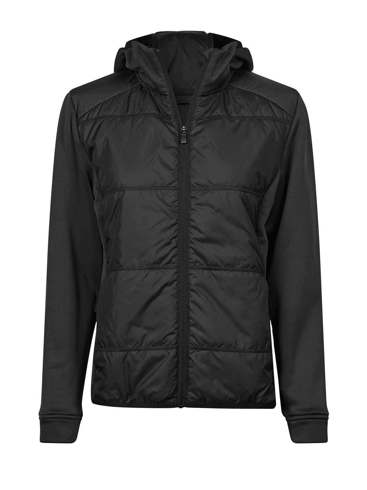 Womens' Hybrid-Stretch Hooded Jacket Tee Jays Black/Black