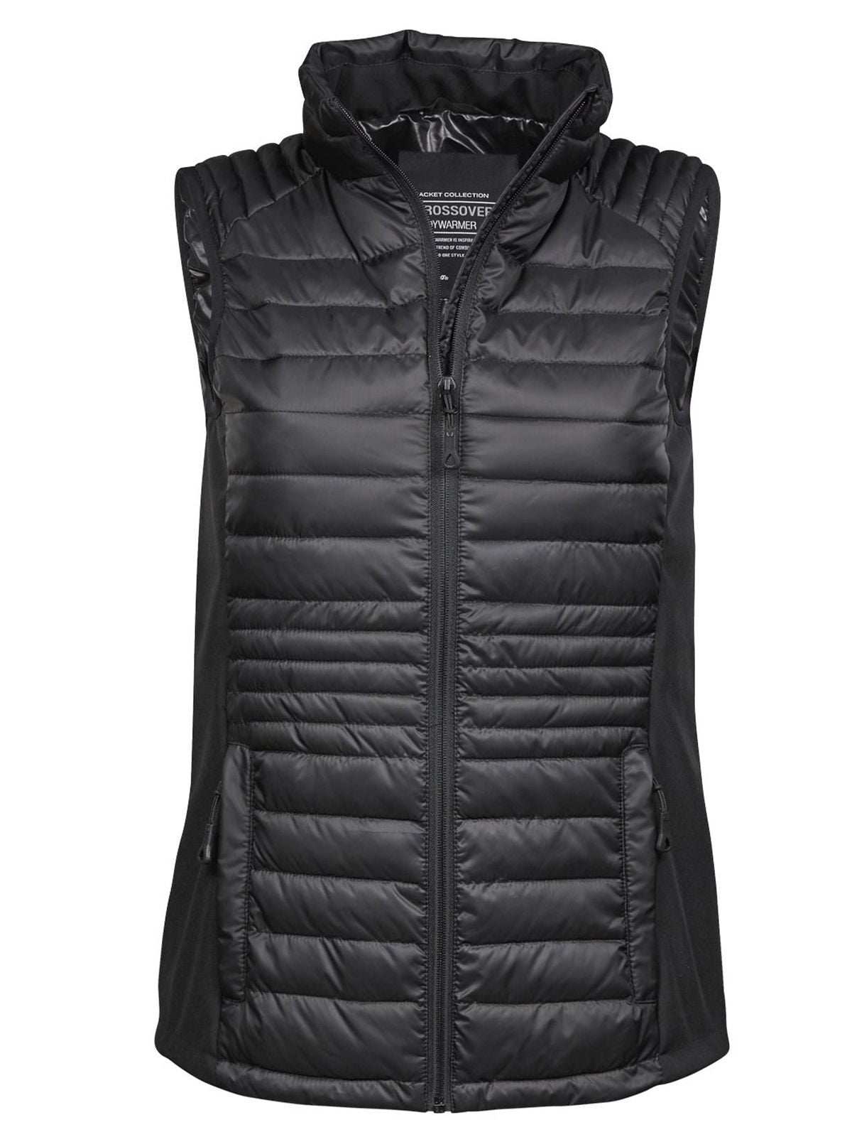 Ladies crossover bodywarmer Tee Jays Black/Black