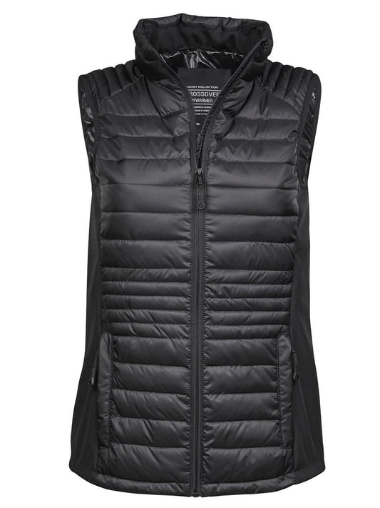 Ladies crossover bodywarmer Tee Jays Black/Black