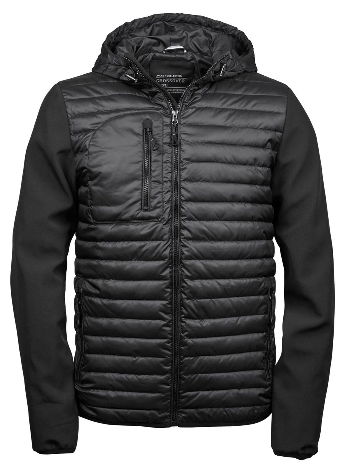 Hooded Crossover Jacket Tee Jays Black/Black