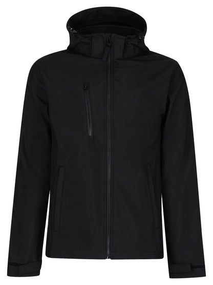 Venturer 3-Layer Hooded Printable Softshell Jacket Regatta Professional Black/Black