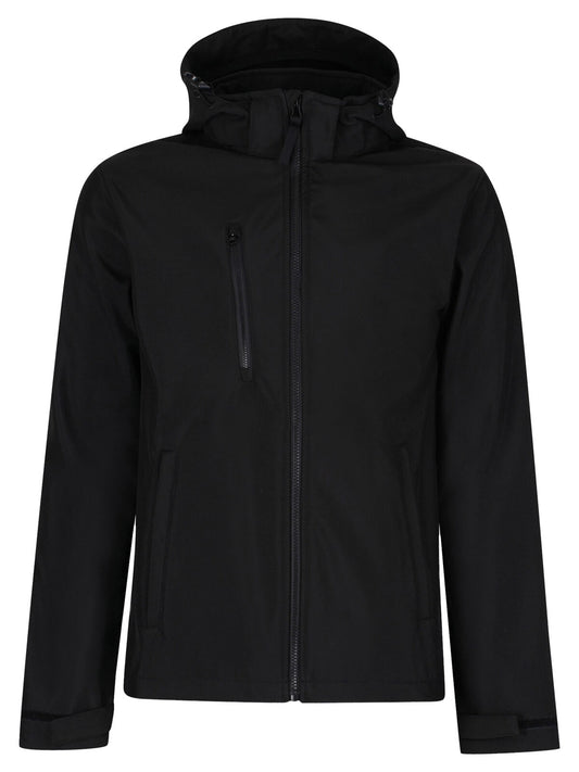 Venturer 3-Layer Hooded Printable Softshell Jacket Regatta Professional Black/Black