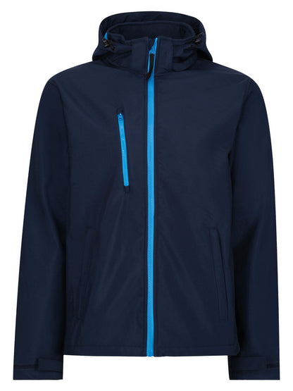 Venturer 3-Layer Hooded Printable Softshell Jacket Regatta Professional Navy/French Blue