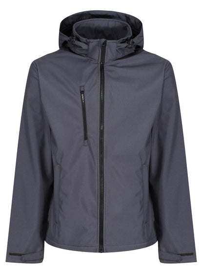 Venturer 3-Layer Hooded Printable Softshell Jacket Regatta Professional Seal Grey/Black