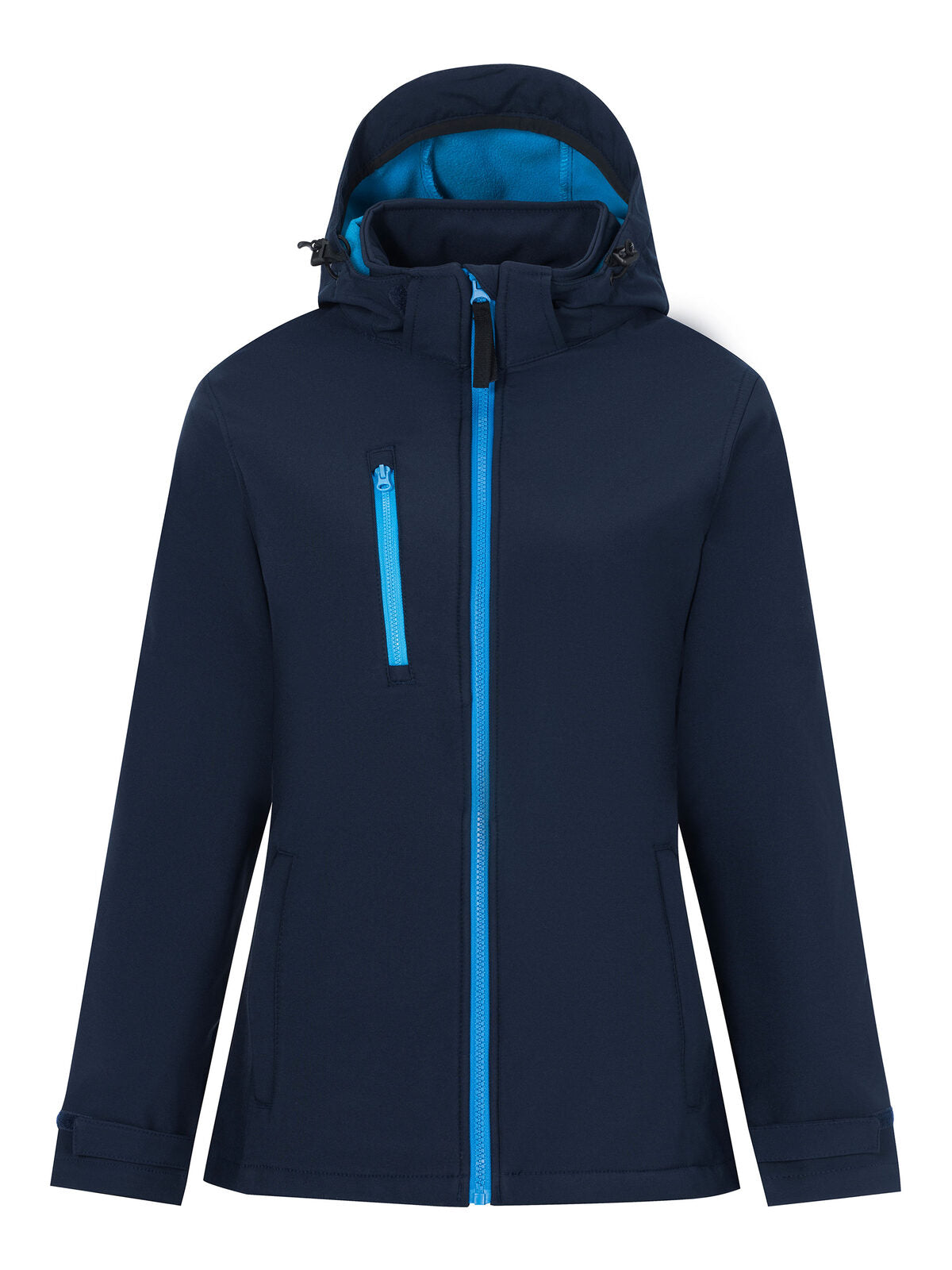 Women’s Venturer 3-Layer Hooded Printable Softshell Jacket Regatta Professional Navy/French Blue